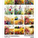 Kalendarz 2026 Łąka w akwareli 15x21 cm