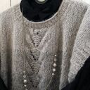 Kamizelka w odcieniach szarości, moherowy bezrękawnik