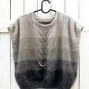 Kamizelka w odcieniach szarości, moherowy bezrękawnik