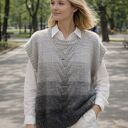 Kamizelka w odcieniach szarości, moherowy bezrękawnik