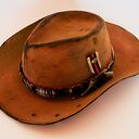 Kapelusz kowbojski karmel - handmade country z filcu wełnianego