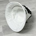 Ręcznie robiona czapka bucket hat ZERO WASTE 15 - motyl, upcycling i koronka, rozmiar 56