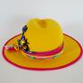 fascynatory filc kapelusze kapelusz filcowy żółty