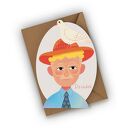 Kartka na dzień dziadka - dziadek z gołębiem