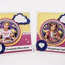 Ręcznie robiona kartka urodzinowa dla dziewczynki w stylu scrapbooking 15x15