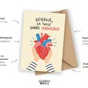 Kartka dla bliskiej osoby - Dziękuję za Twoje dobre serduszko