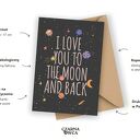 Kartka walentynkowa I love you to the moon and back