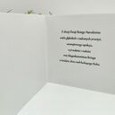 Elegancka kartka świąteczna z drewnianym skrzatem - handmade