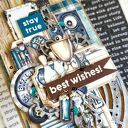 Kartka męska na urodziny - ręcznie robiona pamiątka z koronką