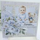 Pamiątka Chrztu Świętego w pudełku 14x14 cm - kartka ręcznie robiona