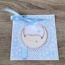 Kartka na roczek, babyshower i chrzest święty - personalizowana z kopertą na pieniądze