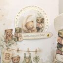 Kartka na narodziny chłopca w pudełku - Witaj Maluszku (body 3D)