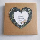 Ślubna kartka w pudełku Las - personalizowana handmade