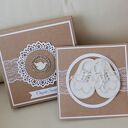 Kartka na chrzest święty - buciki