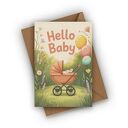 Kartka z okazji narodzin dziecka - hello baby