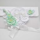 Pamiątka Chrztu Świętego - kartka kopertowa z wstążką