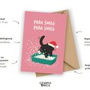 Zabawna kartka świąteczna z kotem - Pada śnieg