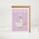 Kartka urodzinowa z gąską „Happy Birthday Chic”