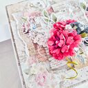 Delikatna kartka w stylu shabby chic - ręcznie robiona pamiątka