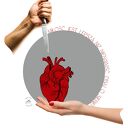 Kartka A5 Miłość jest - walentynkowa i urodzinowa pocztówka z kolażem