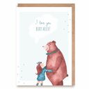 Kartka walentynkowa z misiem - romantyczny karnet miłosny z napisem Love you beary