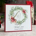 Personalizowana kartka na Boże Narodzenie BN 8B - świąteczna czerwień, 14x14 cm