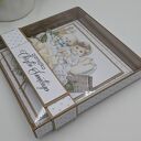 Pamiątka Chrztu Świętego dla chłopca - kartka handmade 3D w pudełku 14x14