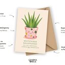 Kartka urodzinowa z kwiatuszkiem - wszystkiego najlepszego