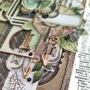 Kartka Best Wishes w stylu steampunk - unikatowa na urodziny z koronką i kwiatkami