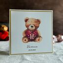 Kartka na 18 urodziny z personalizacją BH 33 - ręcznie robiona BE HAPPY (14x14 cm)