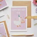 Kartka urodzinowa z gąską „Happy Birthday Chic”