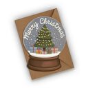 Kartka świąteczna - kula merry christmas