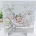 Pamiątka z okazji Chrztu Świętego - kartka scrapbooking 3D z pudełkiem (dla dziewczynki)