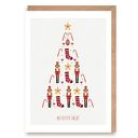 Kartka Bożonarodzeniowa Świąteczna Choinka Dziadki do orzechów