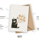 Kartka urodzinowa z kotem "Happy Birthday"