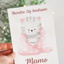 Kartka na Dzień Matki 'Bardzo Cię kocham, Mamo' - rękodzieło z kotkami