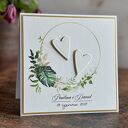 Elegancka kartka ślubna handmade personalizowana z kopertą - ALLURE