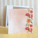 Spełnienia marzeń - kartka handmade z kotkiem w makach i ozdobną kopertą