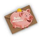 Kartka urodzinowa - dużo pieniążków