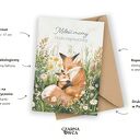 Kartka na Dzień Mamy z napisem „Miłość mamy otula najmocniej”