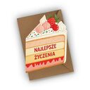 Kartka urodzinowa - najlepsze życzenia (torcik)