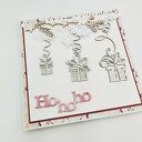 Kartka świąteczna „Ho ho ho” - handmade z prezentami i kopertą