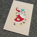 Ręcznie haftowana kartka z Mikołajem