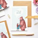 Kartka walentynkowa z misiem - romantyczny karnet miłosny A6 „Love you beary much”
