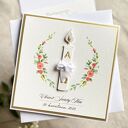 Personalizowana kartka na Chrzest w ozdobnej kopercie 14x14 cm, wzór 54a