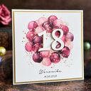 Elegancka kartka na urodziny z dowolną cyfrą - personalizowana, BH 62