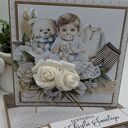 Pamiątka Chrztu Świętego w pudełku - kartka handmade