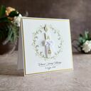 Personalizowana kartka na chrzest w ozdobnej kopercie 14x14 cm
