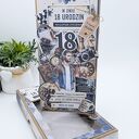 Kartka na 18 urodziny w pudełku z okienkiem - DL handmade