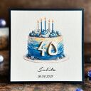 Elegancka kartka na 40. urodziny z personalizacją